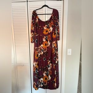 Chic Soul Floral Maxi Dress